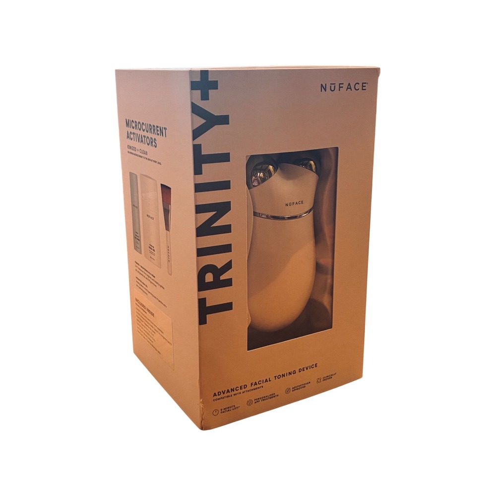 NuFACE Trinity+ Advanced Microcurrent Facial Toning Device 5Min Facial Lift READ